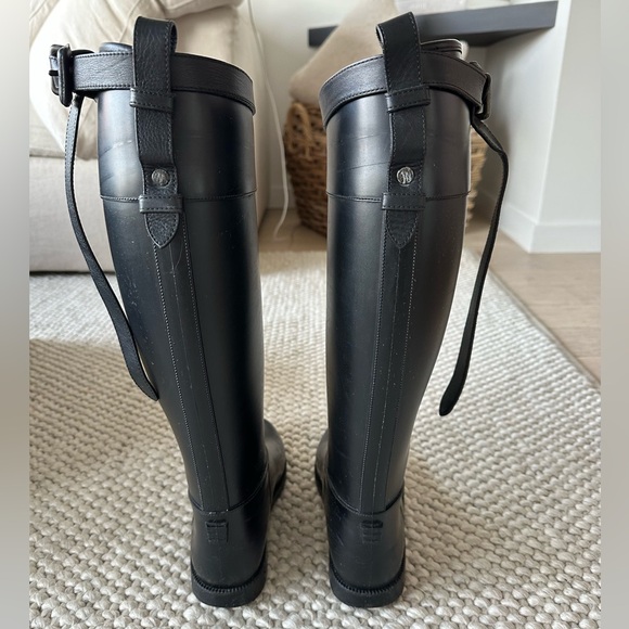 Burberry Black Belt Rubber Riding Boots - Women’s IT38 - Picture 8 of 10